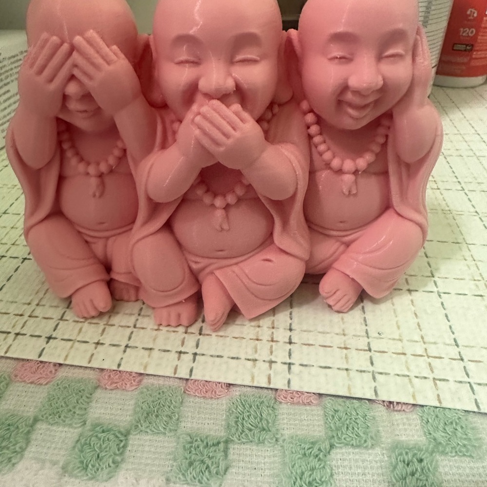 Charming Pink Monk Trio Home Decor Set